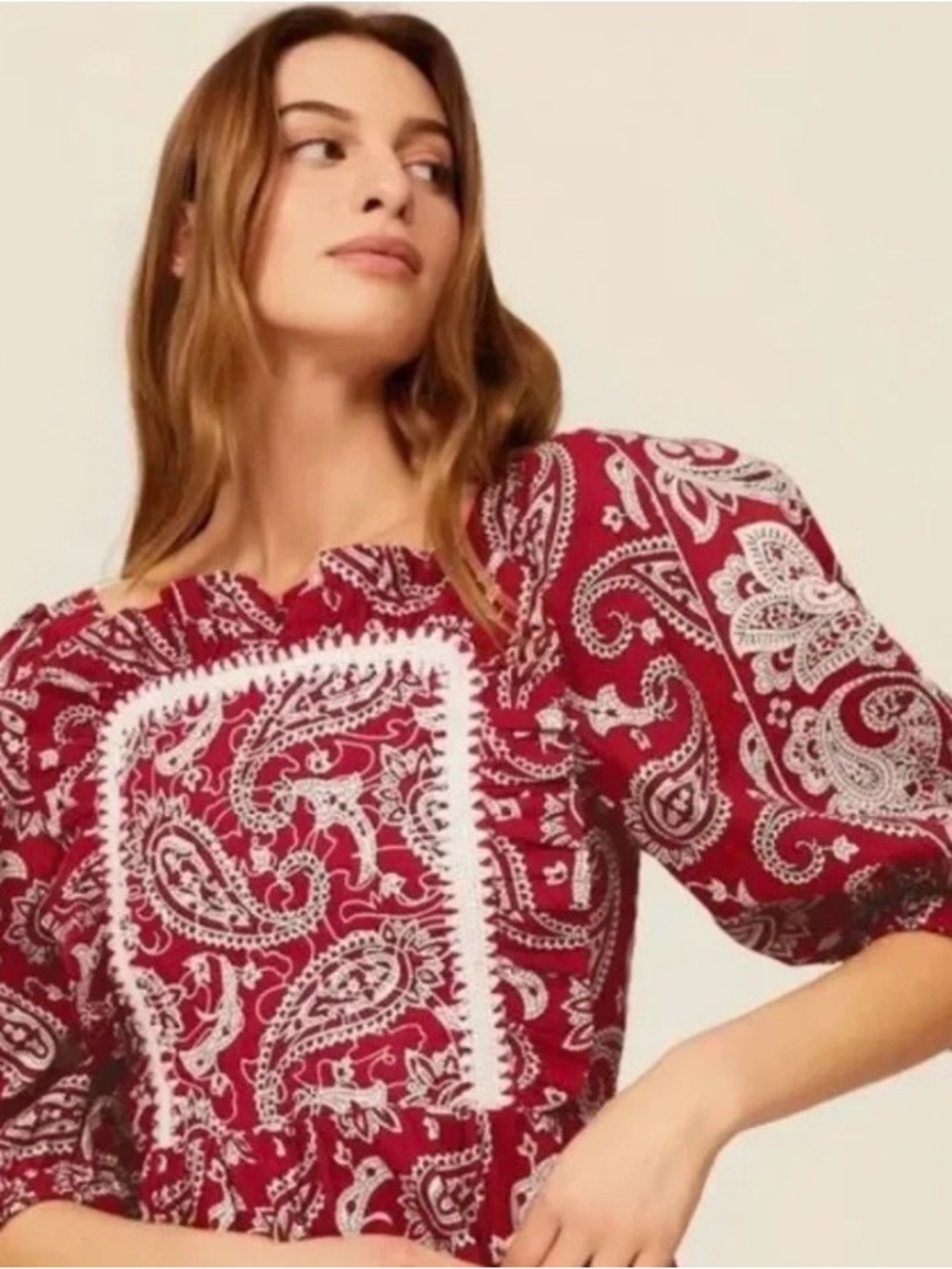 Sea New York Theodora Puff Sleeve Top Size XS